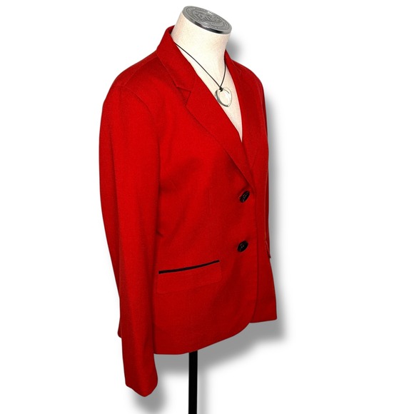 Kasper Women's Red Blazer Size 6 Single‎ Breasted Button Down Collar - Picture 4 of 7